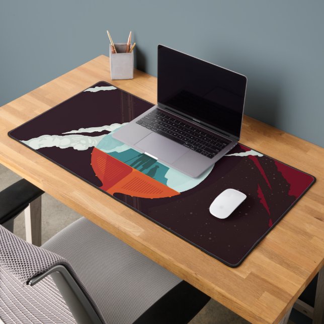 Retro Space Poster Cassini Mission to Saturn Schreibtischunterlage (Büro 2)