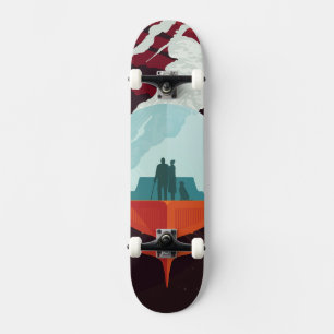 Retro Space Poster Cassini Mission to Saturn Skateboard