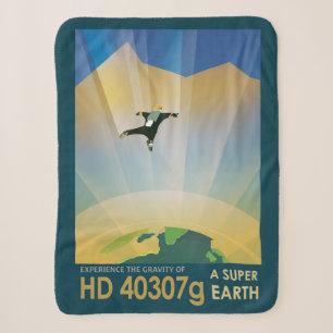 Retro Space Poster - die Schwerkraft einer Super E Sherpadecke