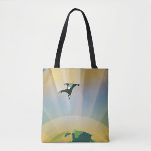 Retro Space Poster - die Schwerkraft einer Super E Tasche