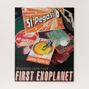 Retro Space Poster-Exoplanet Discovery 51 Pegasi B
