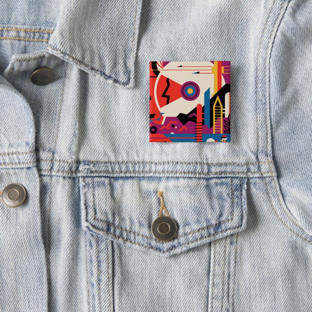 Retro Space Poster - Mars Exploration Program. Button (Beispiel)