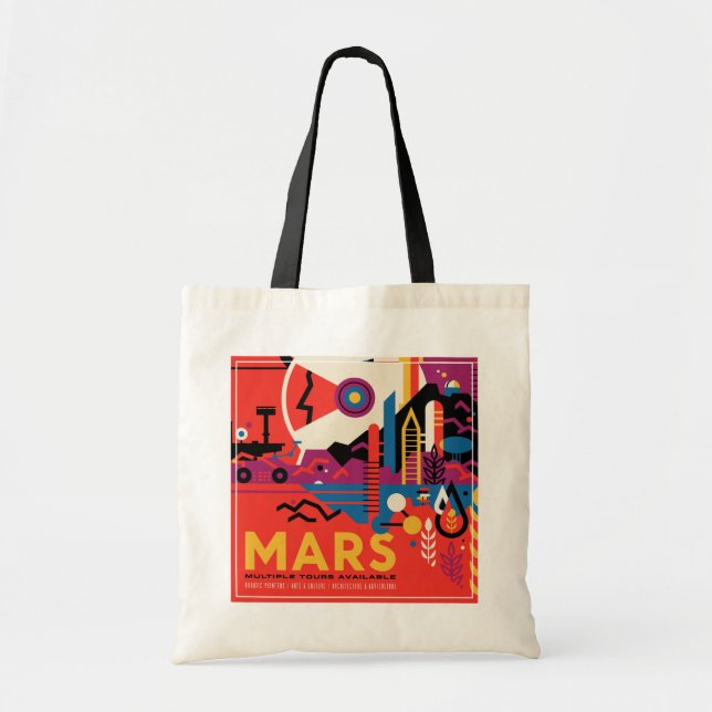 Retro Space Poster - Mars Exploration Program. Tragetasche (Vorne)