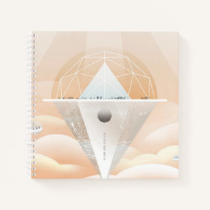 Retro Space Poster Observatory im Sonnensystem Notizbuch