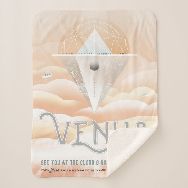 Retro Space Poster Observatory im Sonnensystem Sherpadecke (Vorderseite)