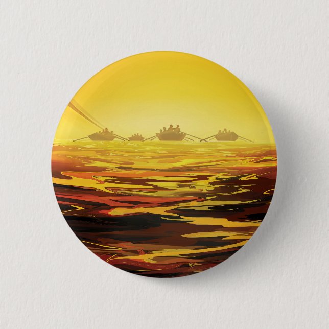 Retro Space Poster-Saturns Größter Mond, Titan. Button (Vorderseite)
