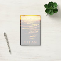 Retro Space Poster-Saturns Größter Mond, Titan.