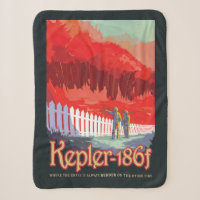 Retro Space Poster von Kepler-186f.