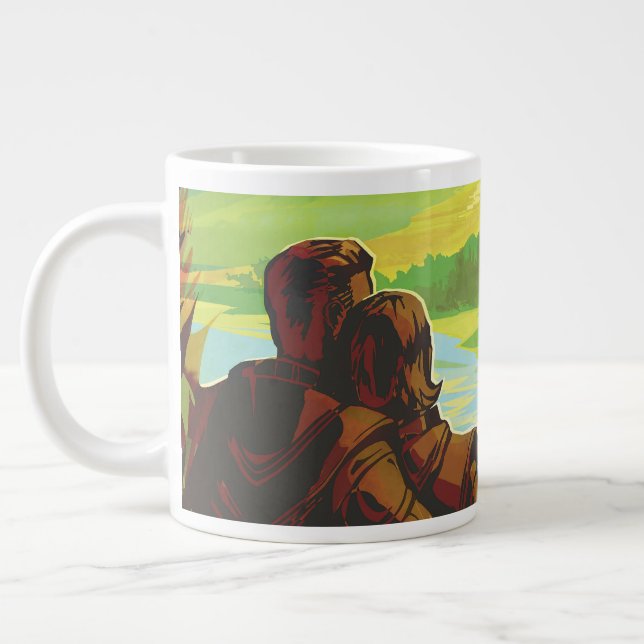 Retro Space Travel Poster-an-Earth Science Mission Jumbo-Tasse (Links)