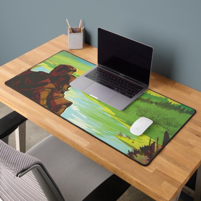 Retro Space Travel Poster-an-Earth Science Mission Schreibtischunterlage (Büro 2)