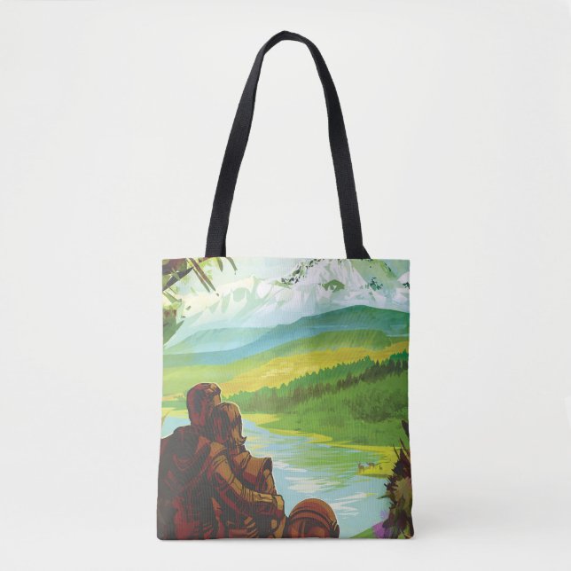 Retro Space Travel Poster-an-Earth Science Mission Tasche (Vorderseite)