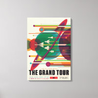 Retro Space Travel Poster - Solar System Grand Tou