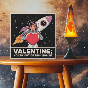 Retro Space Valentinstag Du bist außergewöhnlich Feiertagskarte