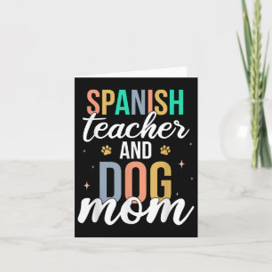 Retro Spanischlehrer & Hunde-Mama Lustiger erster  Karte