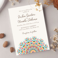 Retro Spanish Abstrakt Floral Mandala Wedding