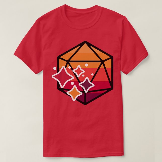 Retro Sparkle D20 T-Shirt (Design vorne)