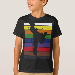 Retro-Sparring-Athlet Kampfsport Schwarzgurt Karat T-Shirt