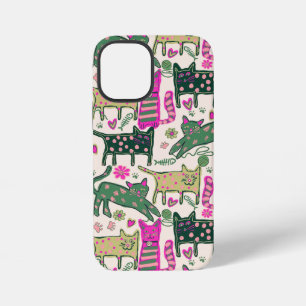 Retro-Spaß-Katze-Design iPhone 12 Mini Hülle
