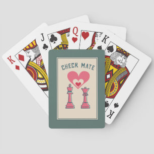 Retro-Spaß Valentine-Geschenke Checkmate Spielkarten