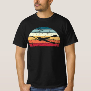 Retro Spearfish Vintager Fisch Sunset Sunrise T-Shirt