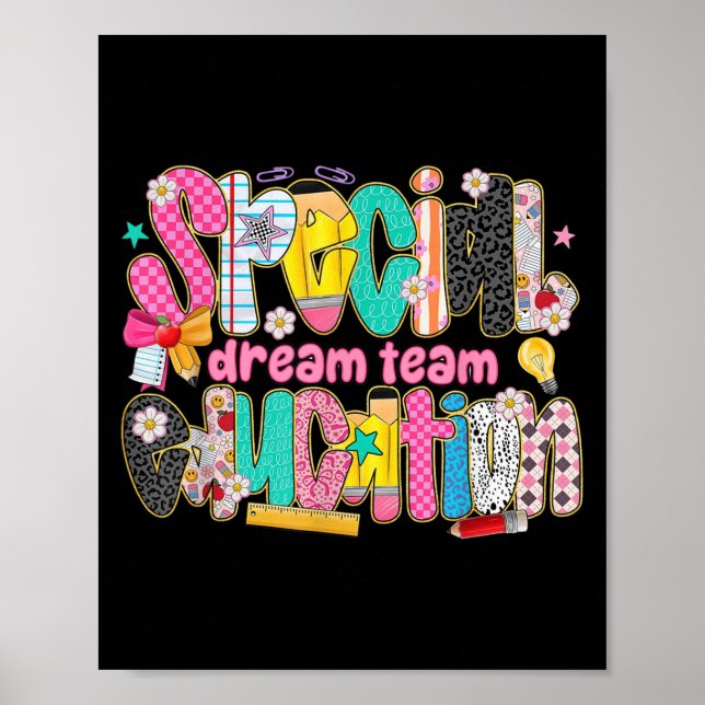 Retro Special Education Squad Dream Team Sped Teac Poster (Vorne)