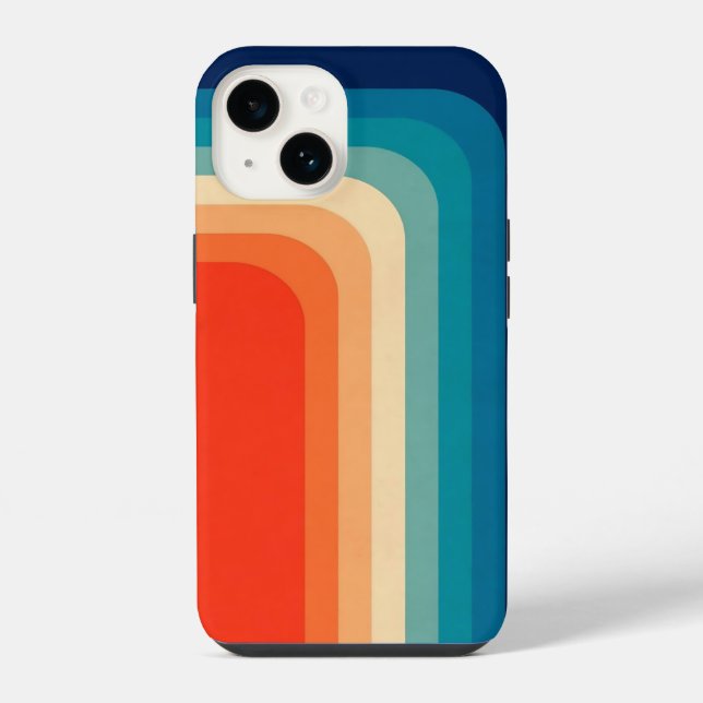 Retro Spectrum iPhone 14 Hülle (Rückseite)