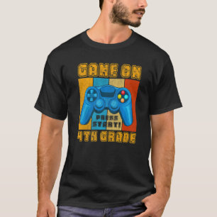 Retro-Spiel auf 4. Stufe zurück zum Video-Gamer de T-Shirt