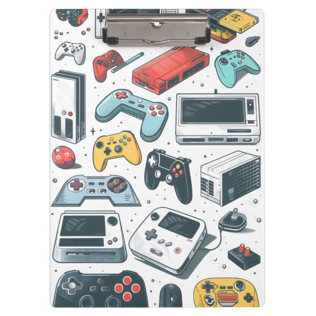 Retro-Spiele Klemmbrett (Vorderseite)