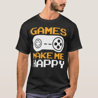Retro-Spiele machen mich glücklich retro vintage T-Shirt