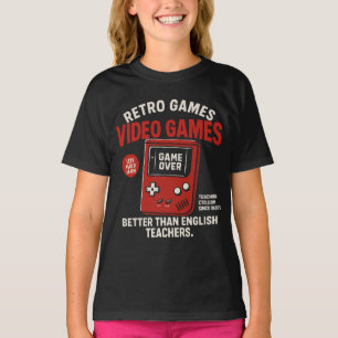  Retro-Spiele Videospiele lehren Englisch seit  T-Shirt