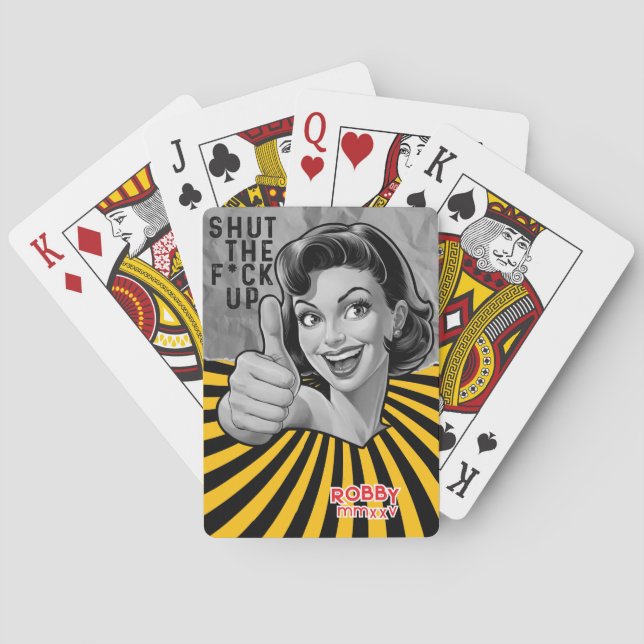 Retro Spielkarten Geschenk für Scheidung (Rückseite)