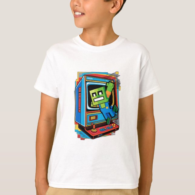 Retro-Spielkonsole T-Shirt (Vorderseite)