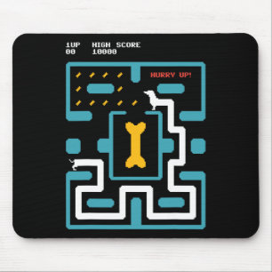 Retro-Spielkonsole Videospiel Hund 80er Arcade Mousepad