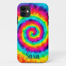 Retro Spiral Rainbow Gefärbte Krawatte