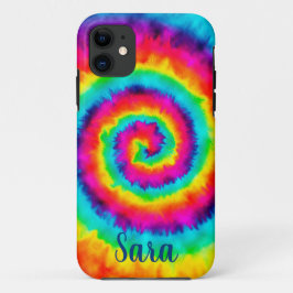 Retro Spiral Rainbow Gefärbte Krawatte Case-Mate iPhone Hülle