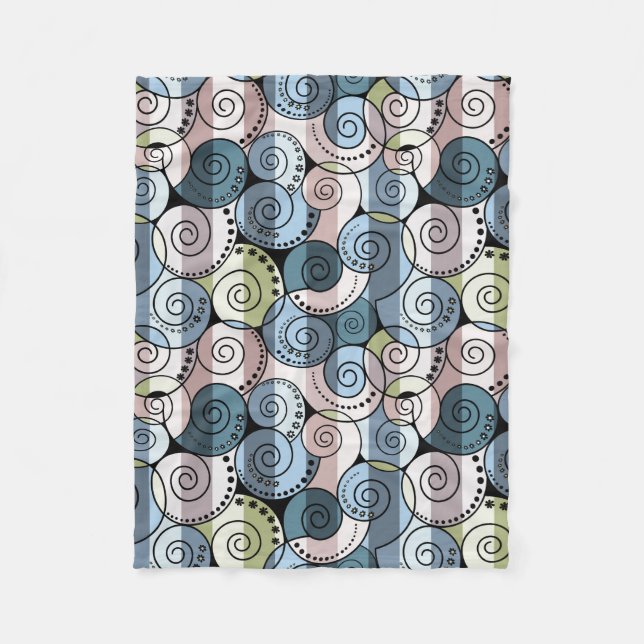Retro, Spirale Fleecedecke (Vorderseite)