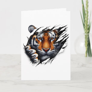 Retro-Spirit-Tiger-Gesicht-Shirt-Design Fußll Tige Karte