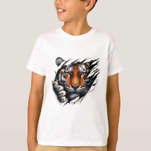 Retro-Spirit-Tiger-Gesicht-Shirt-Design Fußll-Tige T-Shirt