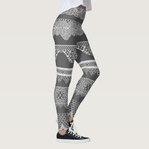 Retro-Spitzen-Leggings Leggings
