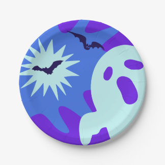 Retro Spooktacular Halloween-Party Pappteller