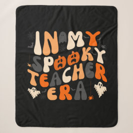 Retro Spooky Teacher Era Halloween Sherpadecke
