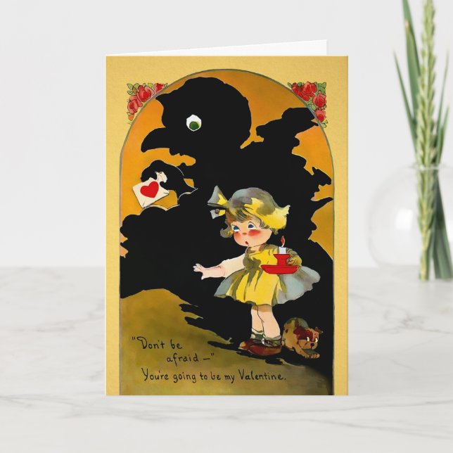 Retro Spooky Valentine's Day Card Feiertagskarte (Vorderseite)