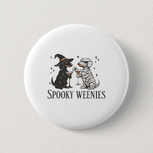 Retro Spooky Weenween Dackel Spooky Se Button