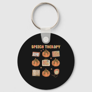 Retro-Sprechtherapie Slp Herbst-Kürbis-Sprechthera Schlüsselanhänger