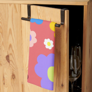 Retro Spring Blume Vintages Blumengeschirr Handtuc Geschirrtuch