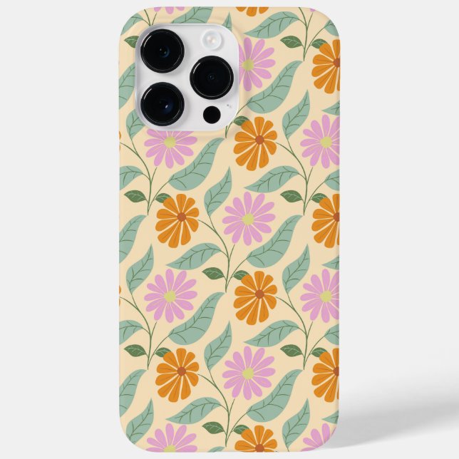 Retro spring flowers Case-Mate iPhone 14 pro max hülle (Rückseite)