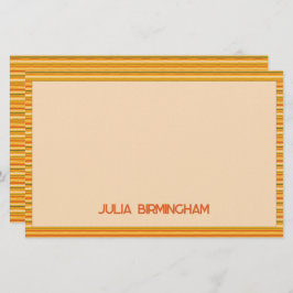 Retro Spring Hand Drawn Sunshine Striped Briefpapier