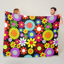 Retro Spring Hippie Blume Power