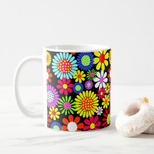 Retro Spring Hippie Blume Power Kaffeetasse