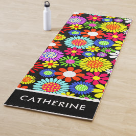 Retro Spring Hippie Blume Power Yoga Mat Yogamatte